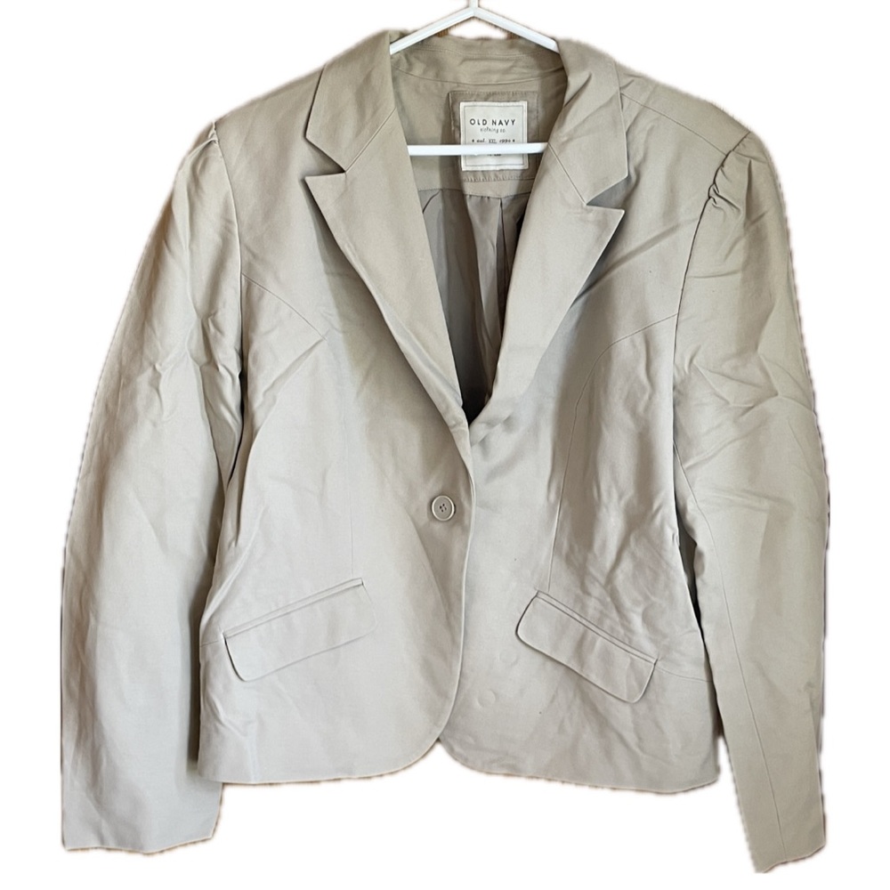 Old Navy lined khaki blazer, size XXL